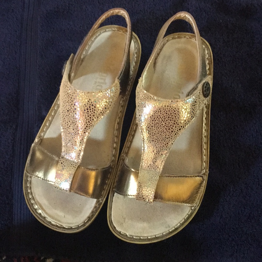 Alegria Gold Sandals